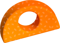 Vibrant Blocky 3D Shape Textured Holed 01