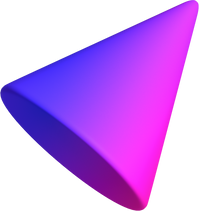 Vibrant Blocky 3D Shape Gradient Cone
