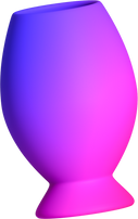 Vibrant Blocky 3D Shape Gradient Vase 04